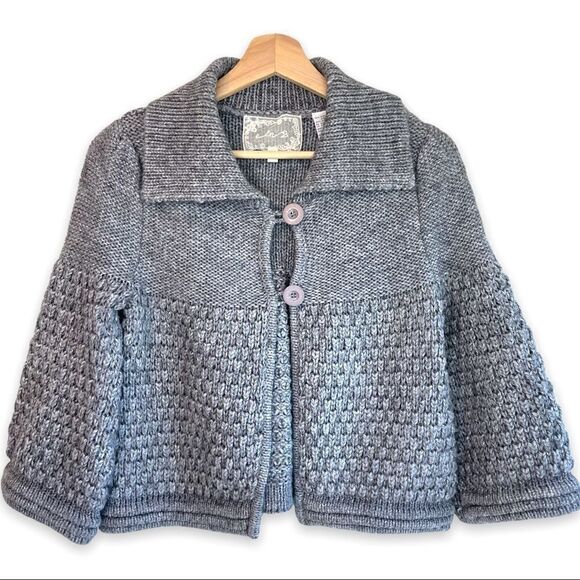 In 2. Alpaca Blend Textured Knit Crop Wide Sleeve Sweater - Picture 1 of 6